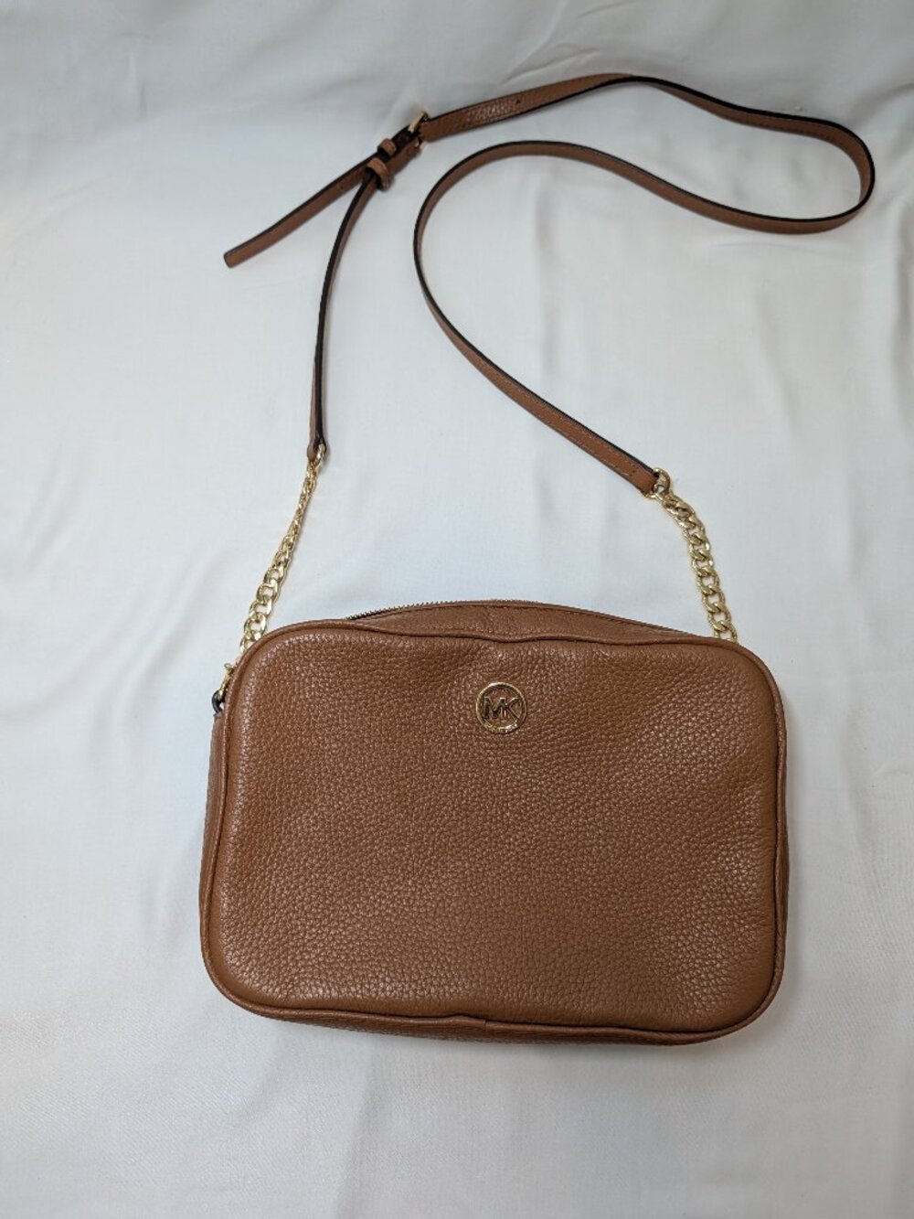 Michael Kors Tan Leather Crossbody Bag – Chain Strap